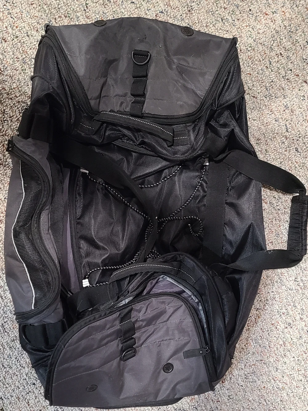 Eddie Bauer Black and Gray Men's Duffel Bag